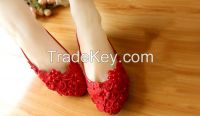 Wedding Shoes, Lace Bridal Shoes, Flat