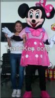 OISK Professional custom mascot costume pink Minnie mascot adult size, free shipping 