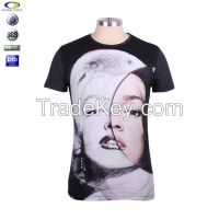 Custom 100 polyester heat transfer printing t shirt manufacturers china