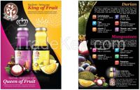 Durian Juice Ready To Drinks In Glass Bottle, Mangosteen Juice Ready To Drinks In Glass Bottle