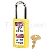 MASTER LOCK 411YLW D1948 Lockout Padlock KD Yellow 1/4 in Dia.