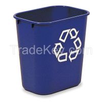 RUBBERMAID FG295573BLUE Recycling Container 3.4 gal Blue