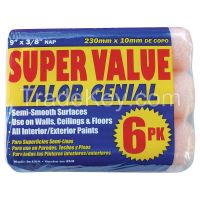 PREMIER 6PK38 Paint Roller Cover 9 In Nap 3/8 In Pk 6