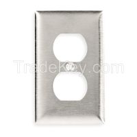 HUBBELL WIRING DEVICE-KELLEMS SS8  Plate Wall 1 Gang Silver