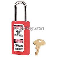 MASTER LOCK 411RED  D1948 Lockout Padlock KD Red 1/4In Shackle Dia