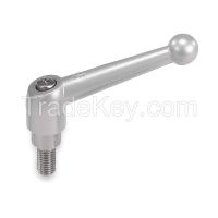 KIPP 064302A41X35 Adj Handle 3/8-16 Ext 1.38 2.93 3.17 Blk