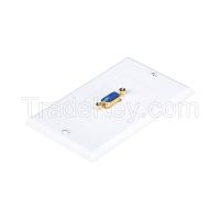 APPROVED VENDOR 6CZH6 VGA Wall Plate 1 Port White
