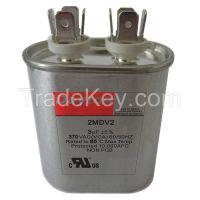 DAYTON    2MDV5    Run Capacitor, 6 MFD, 370V, Oval