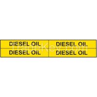 BRADY 7078-4 Pipe Marker, Diesel Oil, Y, 3/4 to2-3/8 In