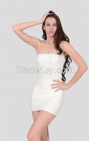 women's merino wool sexy and elegant whtie tube dress