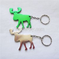 Aluminium alloy deer shape bottle opener keyring