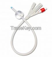 3 way silicone foley catheter, Fr 12-26