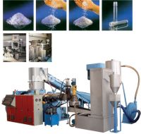 Waste plastic recycling and reprocessing line