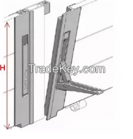 aluminium pillar with ledge without lock