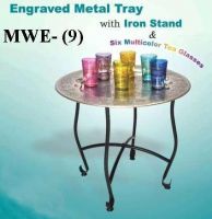 Moroccan Silver Tray Table