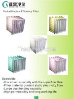 Middle Efficiency Synthetic Fiber Pocket Air Filter