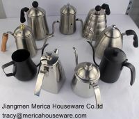 stainless steel coffee pot, long lip coffee kettle