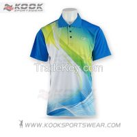 Dye sublimation custom digital printed t-shirts/polo shirts