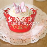 paper cutting cake decorations cupcake wrappers