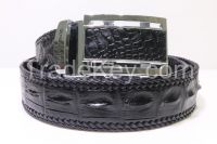 Genuine Crocodile Leather Men's Belt Hornback Black 182