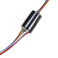 Miniature Slip Ring - 12mm Diameter, 12 Wires, Max 240V @ 2A