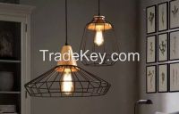 vinatge pendant wood lamp