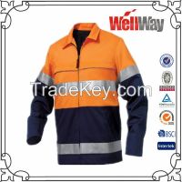 Navy safety reflective tape men work shirts