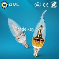 aluminum lamp body e14 led candle bulb 220-240v for decorativing use