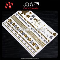 Mixed Gold & Sliver metallic temporary tattoo sticker / waterproof tattoo sticker