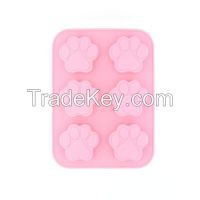 6 Cavity Paw Pan Baking Silicone Mold Cake Mold 