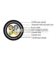 4 core G652D single mode optical electric composite cable