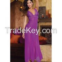 Purple Ankle-length Chiffon Gown  Rs