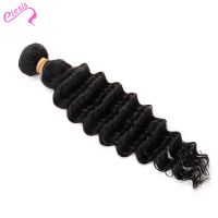 ELESIS Virgin Hair Product 1 piece Deep Wave Human Virgin Hair Extensions