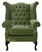 Winchester Albury Wing Chair Sage Green