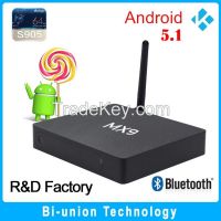 MX9 android 5.1 tv box kodi 16.0 s905 ott tv box android tv box 5.1 play media