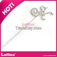 fashion crystal rhinestone Letter cake topper for party/wedding